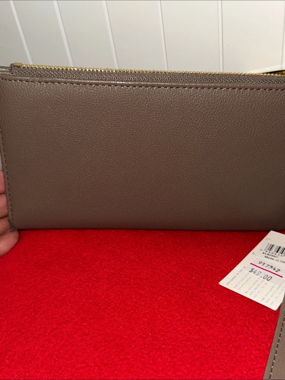 Katie Loxton Zip Zana Wristlet Wallet Mocha